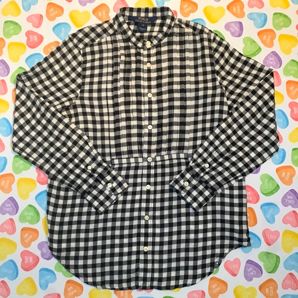 Polo Ralph Lauren Kid Gingham Plaid Long Sleeve